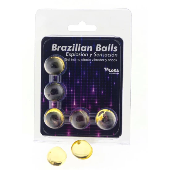 5 bile braziliene cu gel excitant, efect de vibrații și șoc