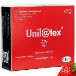 Preservative Unilatex - Aromă de Căpșuni, Roșu, 144 Unități