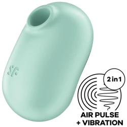 Stimulator Pro To Go 2 - Pulsator dublu cu aer, Verde, Mărime unică