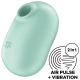 Stimulator Pro To Go 2 - Pulsator dublu cu aer, Verde, Mărime unică
