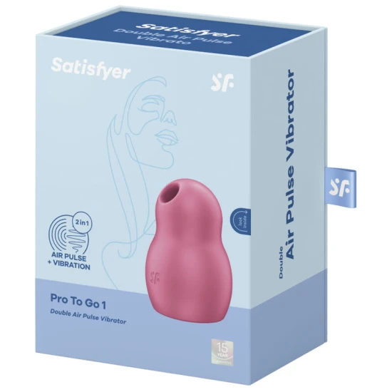 Stimulator Pro To Go 1 - Vibrații și Pulsuri de Aer, Roșu
