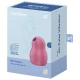 Stimulator Pro To Go 1 - Vibrații și Pulsuri de Aer, Roșu