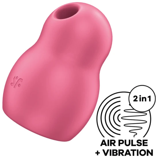 Stimulator Pro To Go 1 - Vibrații și Pulsuri de Aer, Roșu