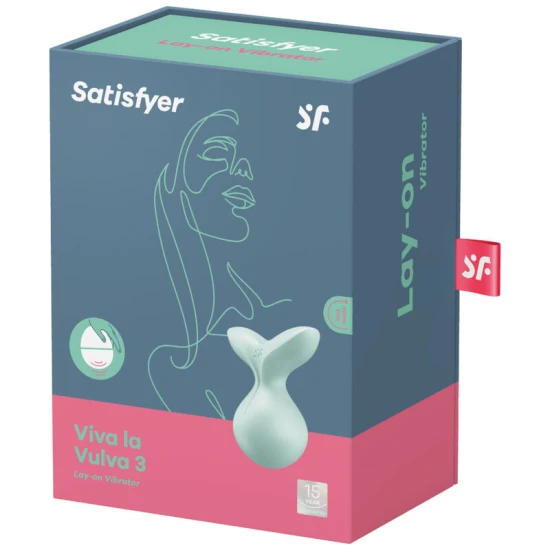 Stimulator Viva La Vulva 3 - Vibratii intense, Verde, Mărime medie.