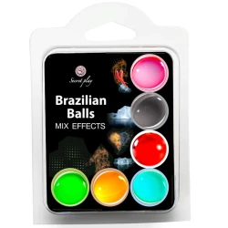 Set de joacă tip Brazilian Balls, 6 bile, mix efecte