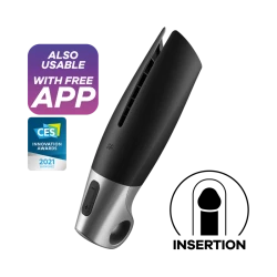 Masturbator Power din silicon, negru
