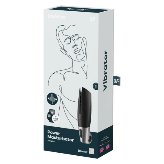 Masturbator Power din silicon, negru