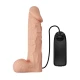 Ham Dildo - Vibrație, Culoarea Pielii, 24 cm