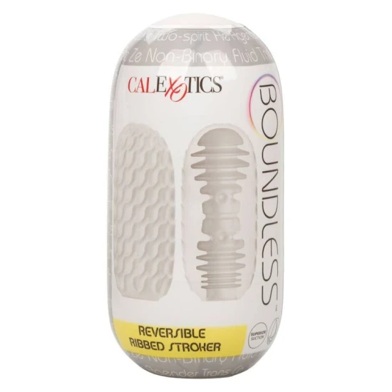 Stroker Reversibil cu Textură - Stimulare Unică, Crem, Mărime Unică.