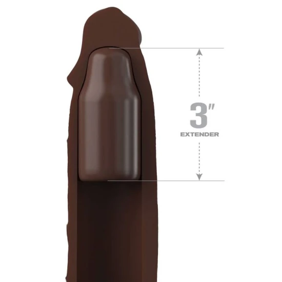 Manșon Penis cu Curea - Extensie 17,78 cm, Crem, Mărime Unică.