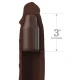 Manșon Penis cu Curea - Extensie 17,78 cm, Crem, Mărime Unică.