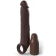 Manșon Penis cu Curea - Extensie 17,78 cm, Crem, Mărime Unică.
