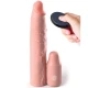 Extensie vibratoare detașabilă cu telecomandă, 22,86 cm + 7,62 cm, piele