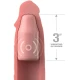 Extensie vibratoare detașabilă cu telecomandă, 22,86 cm + 7,62 cm, piele