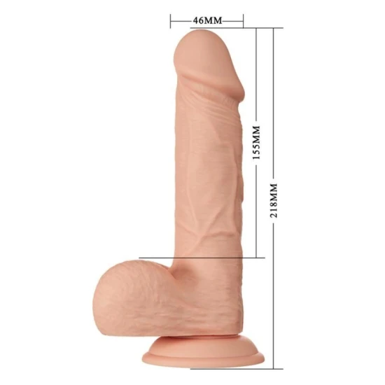 Dildo Bahamut - Realistic, Culoarea Pielii, 21.8 cm