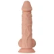 Dildo Buraq Flexible Realistic - Texturat, Culoarea Pielii, 24 cm