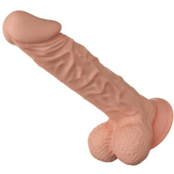 Dildo Buraq Flexible Realistic - Texturat, Culoarea Pielii, 24 cm