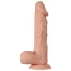 Dildo Buraq Flexible Realistic - Texturat, Culoarea Pielii, 24 cm