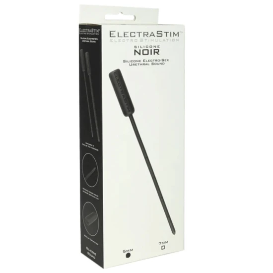 Sondă electro-uretral flexibilă din silicon, 5 mm, Negru