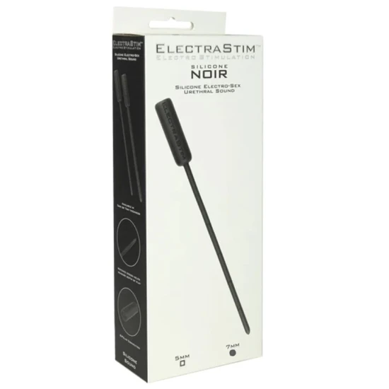Flexibil electro-sex uretral, silicon, 7 mm, Negru