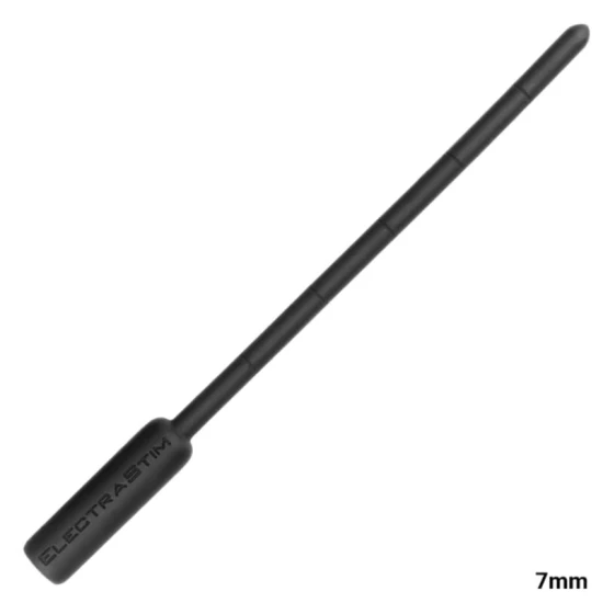 Flexibil electro-sex uretral, silicon, 7 mm, Negru