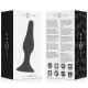 Plug anal Anal Level 4 - Silikon medical, Negru, 15.5 cm.