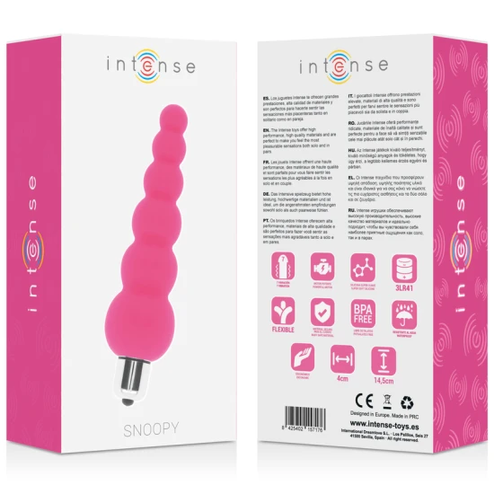 Vibrator Snoopy - 7 viteze, Roz, 13 cm.