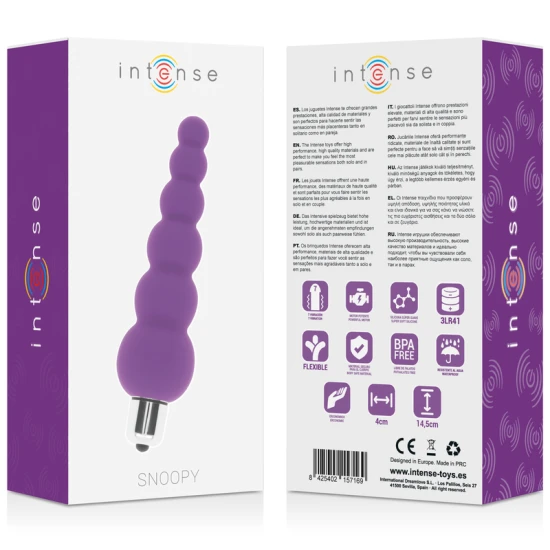 Vibrator anal și vaginal din silicon, lila