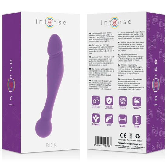 INTENSE - Jucărie din silicon tip Rick Dual, Liliac