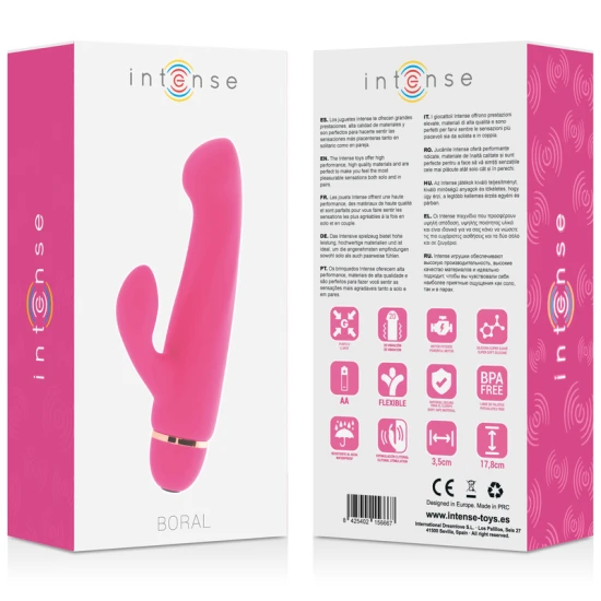 Vibrator Boral - 20 viteze, Silicon, Roz.