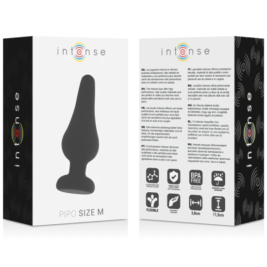 Plug Anal Pipo - Silicon, Negru, 11 cm