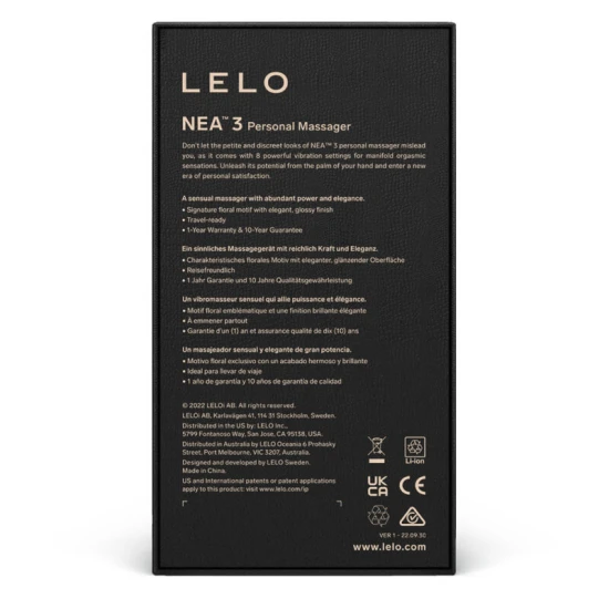 Masaj Personal NEA 3 - Design Floral, Negru, Compact
