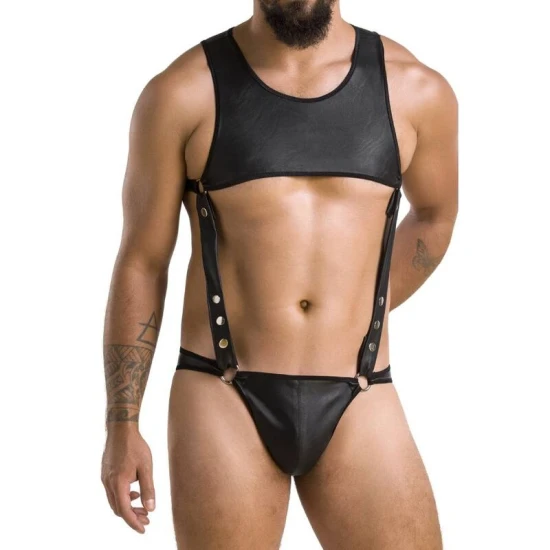 Body sexy Adam - Decupat, Negru, S/M