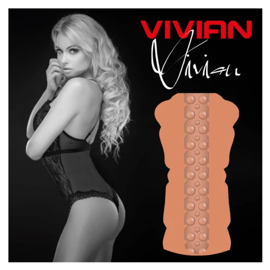JAMYJOB Signature - Masturbator tip vagină, TPR, Negru