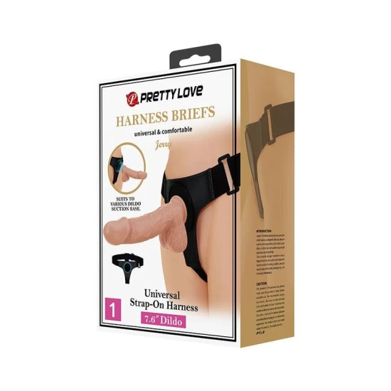 Chiloți tip ham cu dildo, universal, Natural