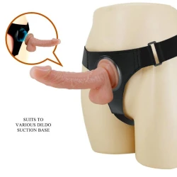 Ham strap-on cu dildo Kevin - 19 cm, Natural, Universal.
