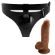 Ham strap-on cu dildo Michael - 20 cm, Negru, Universal.