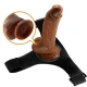 Ham strap-on cu dildo Michael - 20 cm, Negru, Universal.