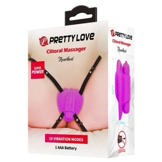 Masator Clitoris Heartbeat cu 10 Moduri de Vibrație, Mov