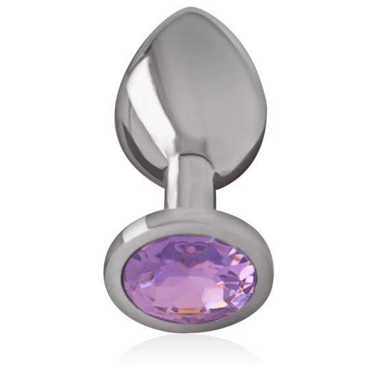 Plug anal cu cristal violet - Metal, Violet, Mărime S