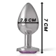 Plug anal cu cristal violet - Metal, Violet, Mărime S