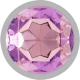 Plug anal cu cristal violet - Metal, Violet, Mărime S