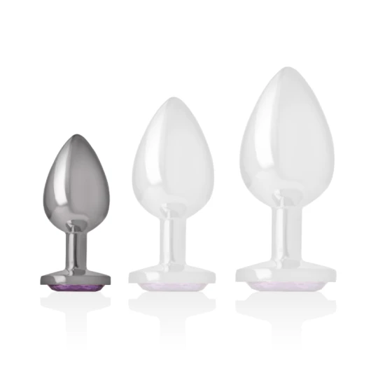 Plug anal cu cristal violet - Metal, Violet, Mărime S