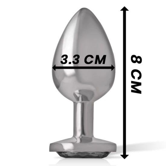 Plug anal Diamond Jewel - Detalii albastre, Mărime M