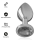 Plug anal cu cristal negru - Metal, Negru, Mărime S