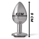 Plug anal Diamond Jewel - Metal, Negru, Mărime L