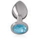 INTENSE - Plug anal din metal, Aliaj aluminiu, Albastru, Dimensiune S