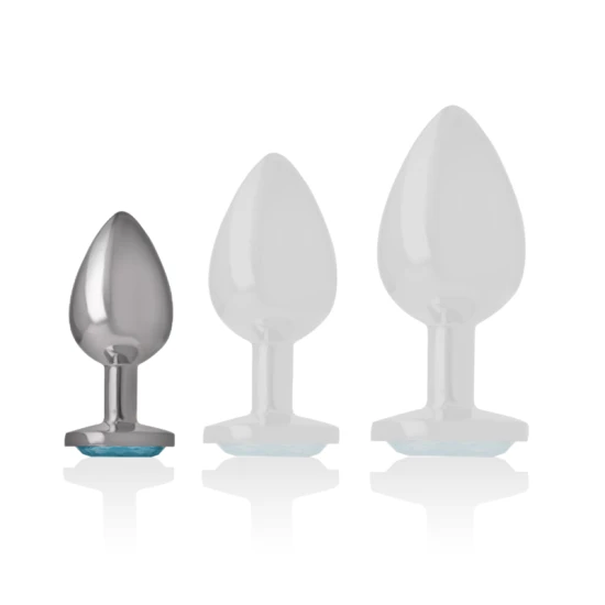 INTENSE - Plug anal din metal, Aliaj aluminiu, Albastru, Dimensiune S