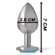 INTENSE - Plug anal din metal, Aliaj aluminiu, Albastru, Dimensiune S