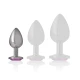 Plug Anal Intense - Cristal Roz, Metal, Mărime S